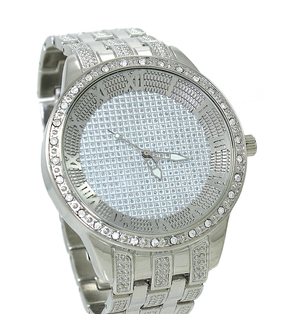 Joe Rodeo JCL39 Classic Diamond Watch, Silver Dial with Silver