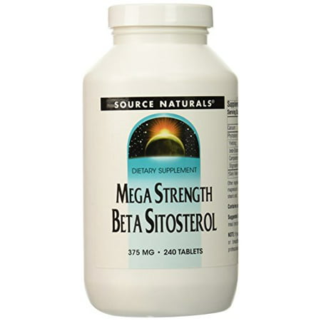Source Naturals Mega Strength Beta Sitosterol, Maintains Healthy Cholesterol Levels, 375mg, 240 (Best Remedy For Cholesterol)