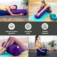 thumbnail image 3 of Sol Living Yoga Bolster Pillow Cotton Meditation Cushion Meditation Accessories for Restorative Yoga Meditation Pillow Cylindrical Yoga Pillow Firm Body Pillow Bolster Pillow for Legs Removable Cover, 3 of 10