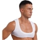 thumbnail image 4 of Camiseta sin mangas para hombre, camiseta sin mangas de Color sólido, chaleco Sexy con músculos que muestran el cuello redondo bajo, Top corto para club nocturno, culturismo y Fitness, 4 of 5