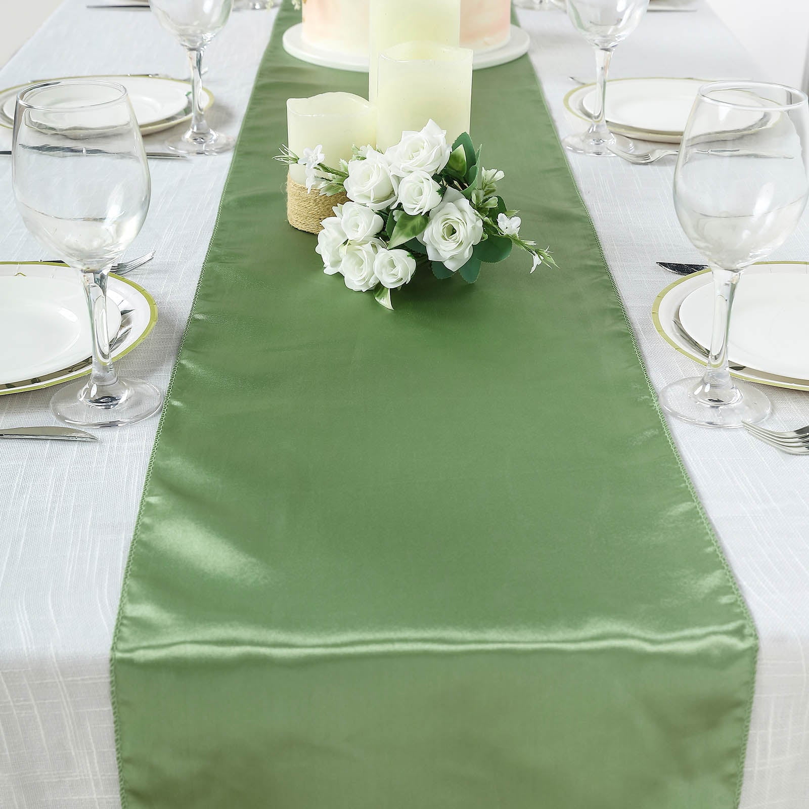 40 Pack of 12" x 108" Satin Table Runners 22 Colors! 