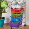 thumbnail image 6 of ECR4Kids 6-Drawer Everyday Rolling Utility Storage Cart, Mobile Organizer, Assorted, 6 of 9
