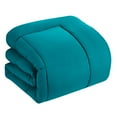 thumbnail image 4 of Supreme 7 Piece Bed-In-A-Bag All Season Solid Comforter & Sheet Set, King, Teal, 4 of 5