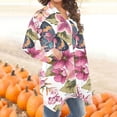 thumbnail image 4 of Cardigan Léger Cardigan à Manches Longues Imprimé Floral pour Femmes en Liquidation, 4 of 5