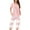 Pink, variant on Hueook Womens Sets 2 Piece Outfits Women Casual Round Neck Short Sleeve Blouse Fashion Pants Pajamas Suit Pink L