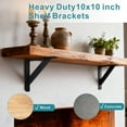 thumbnail image 4 of Shelf Bstandet,10 inch Countertop Support Brackets,Floating Shelf Brackets Steel Mantel Brackets, Wall Mount Shelving Bracket ideal for Granite, Wood, Concrete Heavy Duty | modern, 4 of 6