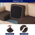 thumbnail image 4 of CHOK 2024 Housse de Coussin de Siège Extensible à Texture en Grille (3 Pcs Kaki), 4 of 5