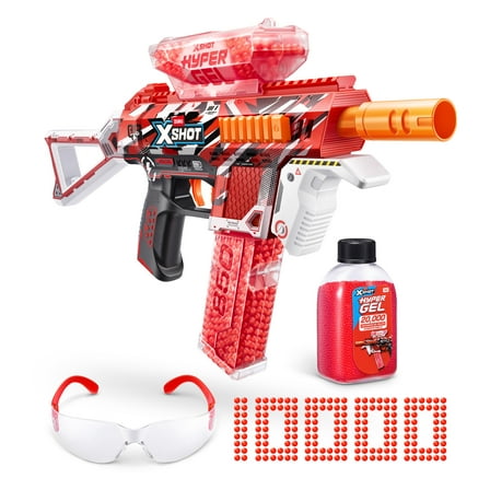 XSHOT Hyper Gel Trace Fire  Motorized Blaster (10,000 Pellets) Outdoor Blaster by ZURU for Ages 14 