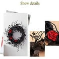 thumbnail image 3 of Black Halloween Door-Wreath with Red Rose Wreath for Front Door Black Wreath for Gothic Halloween Home Decor, 3 of 8