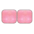 thumbnail image 5 of Lsque Sparkly Pink Glitter 2 PCS Windshield Sun Shade | CarFoldable Window Covers | Car Accessories Reflect UV for Universal Cars SUV Truck | Medium, 5 of 7