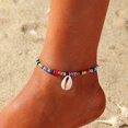 thumbnail image 1 of Beach Beads Anklets Multi-colored Shell Ankle Bracelets Chain Foot Jewelry for Women and Girls, 1 of 6