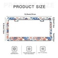 thumbnail image 6 of Red Blue Hippie Flowers License Plate Frames for Women Men Car Plate Holder Cover Metal Tag Aluminum Car Accessories Front Rear Plate Decor, 6 of 6