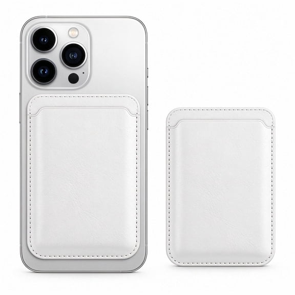 Magnetic Phone Wallet Case for iPhone 18/17/16/15/14/13/12 Series,White