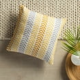 thumbnail image 4 of Ox Bay Orange Chevron Organic Cotton Square 2 Piece Pillow Feather Filled Set, 4 of 13