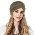 thumbnail image 2 of ZHENHONG Turbans for Women Women Turbans Knot Pre Tied Bonnet Hat Headwraps Hats Casual Solid Color Headwear Army Green, 2 of 6