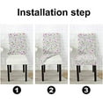 thumbnail image 3 of Floral Chair Cover Pattern Meadow Flowers Chair Cover Slipcovers for Chairs Set of 4 Stretch Removable Washable Chair Covers for Dining Room Hotel Kitchen, 3 of 5