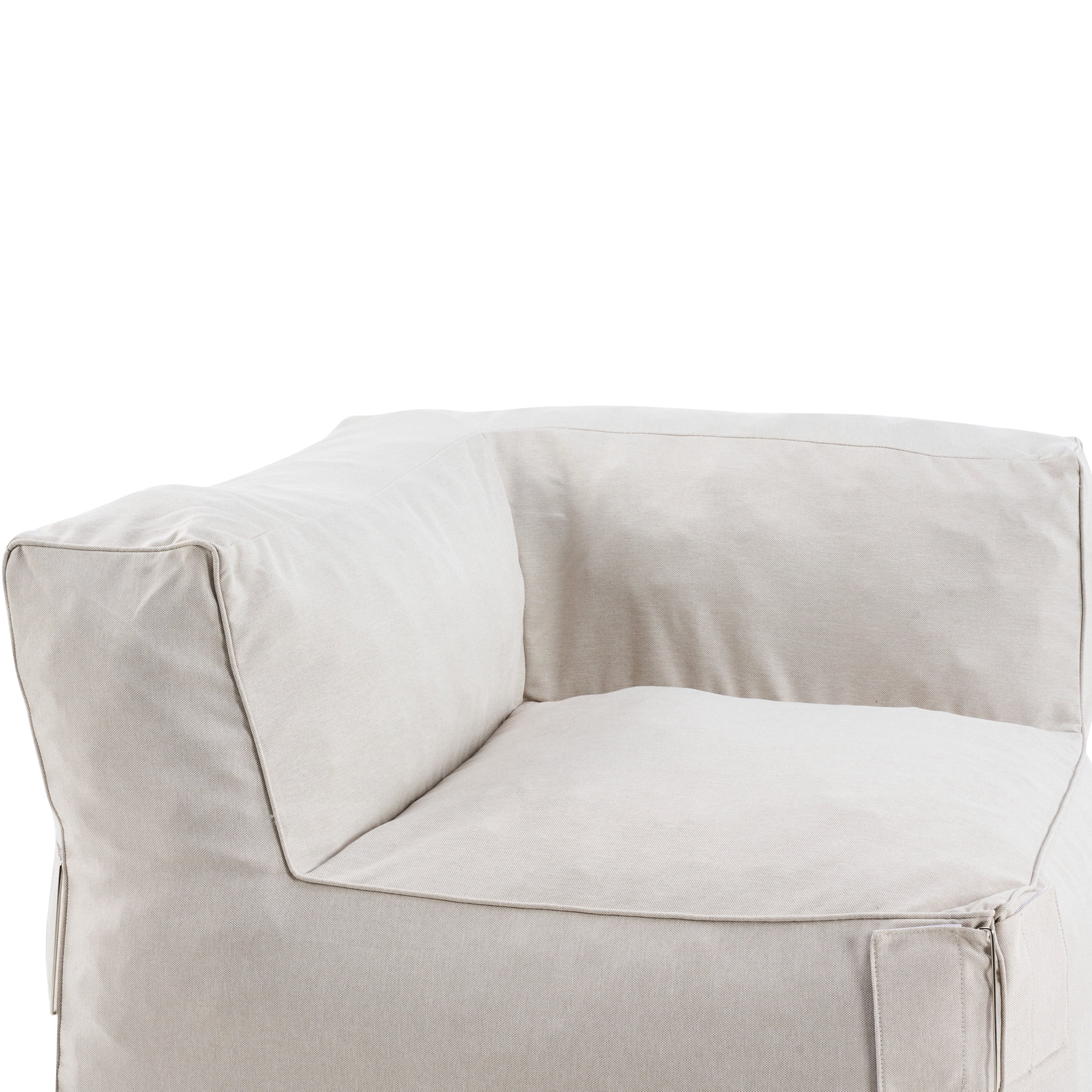 Christopher Knight Home Outdoor Patio Bean Bag Corner Sofa, Lounge Chair with Foam Fill, Beige