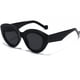 thumbnail image 1 of Gafas de Sol AIEYEZO Tipo Ojo de Gato Sobredimensionadas para Mujer, Montura Negra, 1 of 7