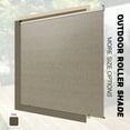 thumbnail image 6 of YODOLLA Outdoor Roller Shade, 8"(W) x8(H) Sun Shade Cover Canopy with 99% UV Protection, 220GSM HDPE Exterior Cordless Roll Up Shade Blinds Privacy Screen for Patio, Pergola, Gazebo, Mocha, 6 of 11
