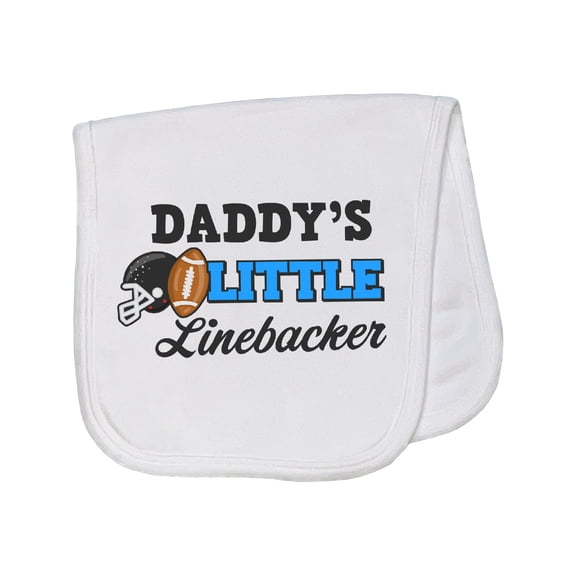 Inktastic Daddy's Little Linebacker Baby Burp Cloth