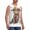 thumbnail image 2 of Fotbe C Men's Camiseta sin Mangas Estampada para Hombres, Playera Casual para Gimnasio, Entrenamiento, Playa-XX-Large, 2 of 7