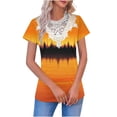 thumbnail image 2 of Otvok Women Fashion Summer Regular Women Short Sleeves V Neck Button Top, 2 of 6