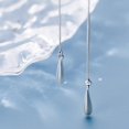 thumbnail image 5 of Sterling Silver Teardrop Dangle Earrings for Women Water Droplet Dangle Earrings Long Threader Chain, 5 of 6
