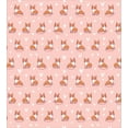 thumbnail image 3 of Dog Lover Twin Size Duvet Cover Set, Cute Little Corgi Jumping Running and Standing Cartoon Hearts Background, Decorative 2 Piece Bedding Set with 1 Pillow Sham, Coral Orange White, by Ambesonne, 3 of 3