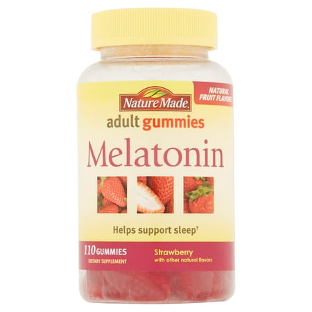 Nature Made Mélatonine Fraise adulte Gummies supplément alimentaire, 110 count