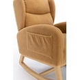 thumbnail image 4 of New ocking Chair, Upholstered Glider with Solid Wood Legs, High Back Wooden Rocker for Living Room, Bedroom, 4 of 4