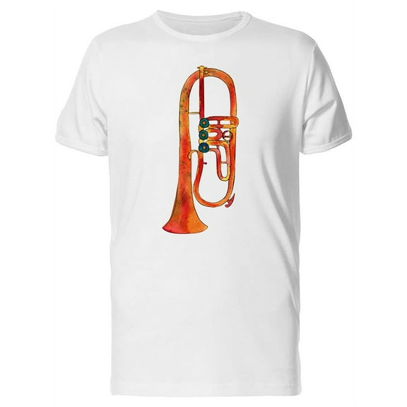 Watercolor Trumpet T-Shirt Men -Image by Shutterstock, Male Medium