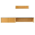 thumbnail image 2 of Kinetic 49" Wall-Mount Office Desk With Cabinet and Shelf in White Natural, 2 of 8
