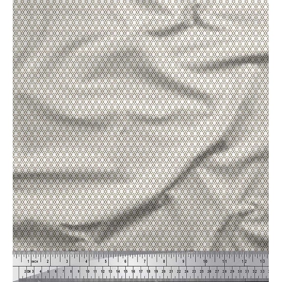 Soimoi Cotton Cambric Fabric Bar Graph Shirting Print Sewing Fabric Yard 56 Inch Wide