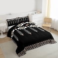 thumbnail image 3 of Feelyou Fashion Western Aztec Full Size Comforter Sets, Black White Abstract Bedding Comforter Set, Hippie Tribal Theme Reversible Bedding Sets, Luxury Bedroom Decor, 3 Pieces, 3 of 8