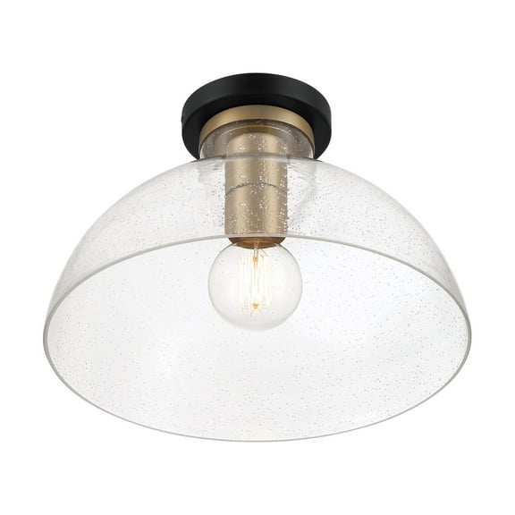 Designers Fountain Nova 14 inch 1-Light Matte Black Modern Semi Flush Mount Ceiling Light, D283M-SF-MB