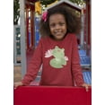 thumbnail image 2 of Cute Frog On A Water Lily Leaf Long Sleeve Toddler -Image by Shutterstock,  4 Toddler, 2 of 4