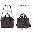 thumbnail image 3 of Insulated Crossbody Lunch Bag 10L Lunch Tote with Adjustable Shoulder Strap for Work Office Picnic Mushrooms and Glittering Stars, 3 of 6