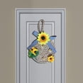 thumbnail image 4 of Guirnalda de sol de , flores artificiales, decoración Floral de A Zulema Corona colgante de puerta delantera, 4 of 8