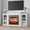 70in, White(Red Brick Fireplace), variant on LGHM 80" TV Stand with 30" Electric Fireplace, Fireplace with Mantel, Farmhouse Entertainment Center for TVs up to 90", Black