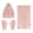 Pink, variant on HNMKIU Women Winter Plus Wool Warm Fashion Knitted Hat Ear Scarf Set Khaki - One Size