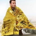 thumbnail image 5 of 2X Emergency Blanket Outdoor Emergency Blanket Thermal Blanket Sunscreen Blanket to Keep Human Body Warm, 5 of 7