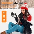 thumbnail image 4 of ATERCEL Winter Gloves Men and Women Cold Weather Glove Touchscreen Warm Waterproof Bicycle Gloves Sports Ski Glove(Black, L), 4 of 8