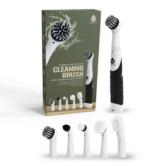 Pursonic SB1 Cordless Power Scrubber Cleaning Brush with 5 Attachments