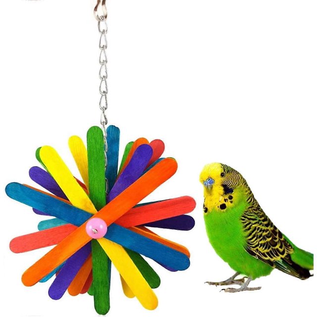 Juguetes para pájaros de colores, loros, arañas, loros, jaulas, accesorios.