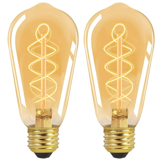 Bombillas LED Edison vintage BLINGCOLOR E26, 4 W, 2200 K, paquete de 2