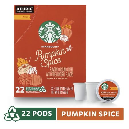 Starbucks Pumpkin Spice Flavored Single-Cup Coffee for Keurig Brewers, Box of 22 K-Cup