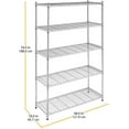 thumbnail image 2 of Whitmor Supreme 5 Tier Shelving Unit Chrome Silver, 2 of 6