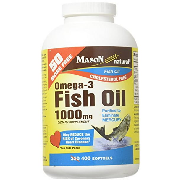 Mason Natural Omega3 Fish Oil Softgels, 400 Ct