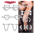 thumbnail image 3 of Piercing Pezon Set Corazon Diablito Varios 14 Piezas Plata, 3 of 5
