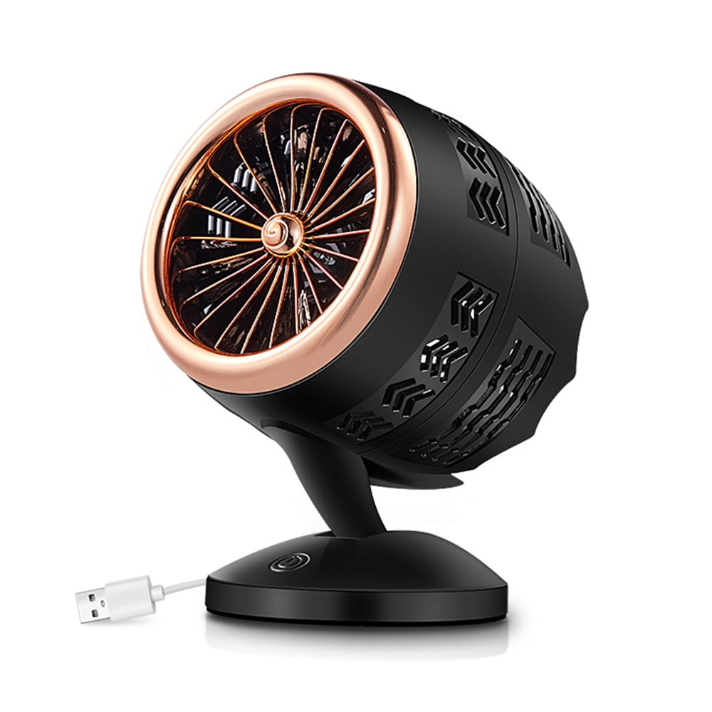 USB fan smart touch small fan double fan mini mute black big wind